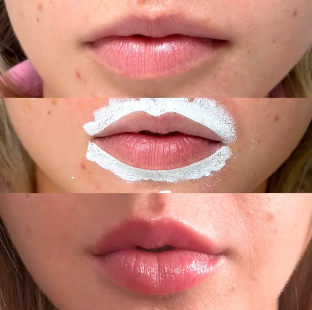 Lip blush treatment step by step by Bea Pereira, Bristol